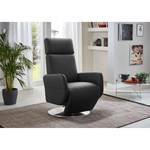 Fauteuil relax Bosville Cuir véritable - Cuir Pua: Noir - Fonction relaxation - Réglage électrique : 2 moteurs avec câble