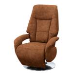 Relaxfauteuil Givors microvezel - Microvezel Priya: Cognackleurig - Relaxfunctie - Met opstahulp