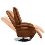 Relaxfauteuil Givors microvezel - Microvezel Priya: Cognackleurig - Relaxfunctie - Met opstahulp