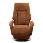 Relaxfauteuil Givors microvezel - Microvezel Priya: Cognackleurig - Relaxfunctie - Met opstahulp