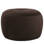 Gestoffeerde Hocker Monteux fluweel - Velours Ravi: Donkerbruin - 63 x 63 cm