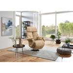 Relaxfauteuil Foulbec microvezel - Microvezel Priya: Beige - Relaxfunctie - Met opstahulp