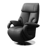 Relaxfauteuil Foulbec echt leer - Leer Pua: Zwart - Relaxfunctie - Met opstahulp