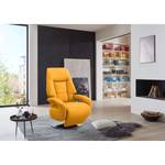 Relaxfauteuil Givors echt leer - Leer Pua: Goudbruin - Relaxfunctie - Met opstahulp