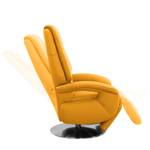 Relaxfauteuil Givors echt leer - Leer Pua: Goudbruin - Relaxfunctie - Met opstahulp