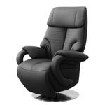 Fauteuil relax Foulbec Cuir véritable - Cuir Pua: Noir - Fonction relaxation