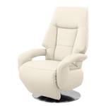 Fauteuil relax Givors Cuir véritable - Cuir Pua: Crème - Fonction relaxation