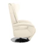 Fauteuil relax Givors Cuir véritable - Cuir Pua: Crème - Fonction relaxation