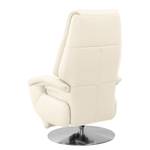 Fauteuil relax Givors Cuir véritable - Cuir Pua: Crème - Fonction relaxation