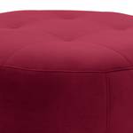 Gestoffeerde Hocker Monteux fluweel - Velours Ravi: Aubergine - 104 x 104 cm