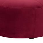 Gestoffeerde Hocker Monteux fluweel - Velours Ravi: Aubergine - 104 x 104 cm