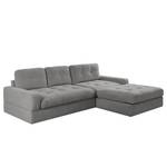 Ecksofa Montfort Chenille - Chenille Alix: Grau - Breite: 263 cm - Longchair davorstehend rechts