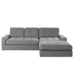 Ecksofa Montfort Chenille - Chenille Alix: Grau - Breite: 263 cm - Longchair davorstehend rechts