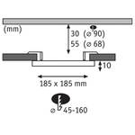 LED-Einbauleuchte Veluna XXIII Acrylglas - 1-flammig