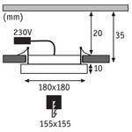 Spot encastrable Areo XII Plexiglas - 1 ampoule