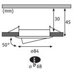 LED-Einbauleuchte Nova IV Kunststoff / Aluminium - 3-flammig