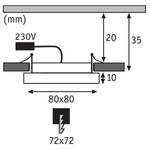 Spot encastrable Areo II Plexiglas - 1 ampoule