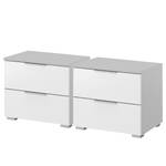 Table de chevet Alabama (lot de 2) Blanc alpin / Gris - 2