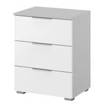 Table de chevet Alabama Blanc alpin / Gris - 3