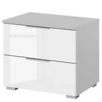 Table de chevet Alabama Blanc brillant / Gris - 2