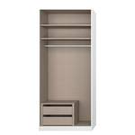 Armoire à portes battantes Alabama Gris - 91 x 210 cm - Premium - Sans portes miroir