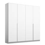 Armoire à portes battantes Alabama Blanc alpin / Gris - 181 x 210 cm - Premium - Sans portes miroir