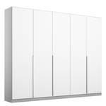 Armoire à portes battantes Alabama Blanc alpin / Gris - 226 x 210 cm - Classic - Sans portes miroir