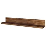 Wandplank Bellano fineer van echt hout - Notenboom - Breedte: 146 cm - Met verlichting