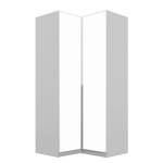 Armoire d’angle Alabama II Blanc alpin / Gris - Hauteur : 210 cm - Sans portes miroir