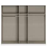 Drehtürenschrank Alabama Hochglanz Weiß / Grau - 226 x 210 cm - Basic - Ohne Spiegeltür/-en