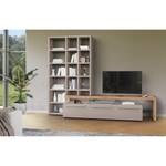 Ensemble meubles TV Bellano I (2 élém.) Placage en bois véritable - Mat fango / Chêne de poutre - Alignement à droite - Sans éclairage