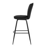 Chaises de bar Bouilly (lot de 2) Velours / Métal - Noir