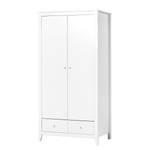 Armoire Christian Blanc - En partie en bois massif - 100 x 201 x 65 cm