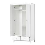 Armoire Christian Blanc - En partie en bois massif - 100 x 201 x 65 cm