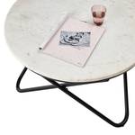 Tavolino da salotto Bouzille Marmo / Metallo - Bianco / Nero - Bianco