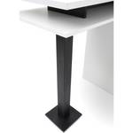 Table haute Baulay Blanc - Bois manufacturé - 108 x 103 x 50 cm