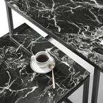 Tavolino da salotto La Jarne (set da 3) Vetro / Metallo - Effetto marmo nero