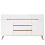 Dressoir Tenabo III deels massief eikenhout - wit/eikenhout