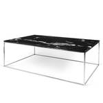 Table basse Gleam I Marbre / Métal - Noir / Chrome - Largeur : 120 cm