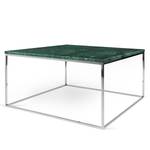 Salontafel Gleam I marmer/metaal - Groen/chroomkleurig - Breedte: 75 cm