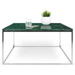 Salontafel Gleam I marmer/metaal - Groen/chroomkleurig - Breedte: 75 cm