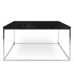 Table basse Gleam I Marbre / Métal - Noir / Chrome - Largeur : 75 cm