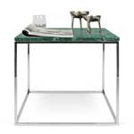 Table basse Gleam II Marbre / Métal - Vert / Chrome