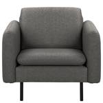 Fauteuil La Motte Tissu - Tissu Sogol: Gris foncé - Sans repose-pieds