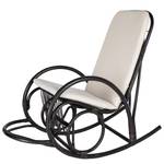 Rocking chair Avaray Tissu / Rotin - Marron foncé