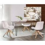 Table Balleroy Acacia massif / Fer - Largeur : 160 cm