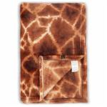 Plaid Giraffe Polyester Fleece - Orange