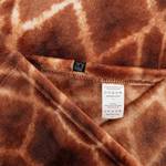 Plaid Giraffe Polyester Fleece - Orange