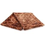 Plaid Giraffe Polyester Fleece - Orange