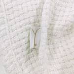 Plaid Stéphanie Coton - Blanc - 180 x 260 cm